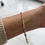 14K CM Altın Kaplama Zirkon Kalp Bileklik