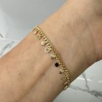 14K CM Altın Kaplama Çiçek Pullu Bileklik