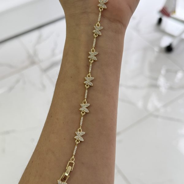 14K CM Altın Kaplama Kelebek Bileklik