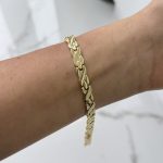 14K CM Altın Kaplama Örgü Bileklik