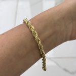 14K CM Altın Kaplama Burgu Bileklik