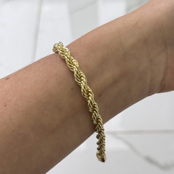 14K CM Altın Kaplama Burgu Bileklik