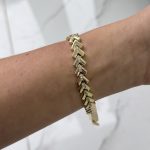 14K CM Altın Kaplama Başık Sırtı Bileklik