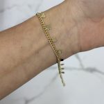 14K CM Altın Kaplama Pul Kalp Bileklik