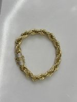 14K CM Altın Kaplama Bileklik Burgu Kilitli