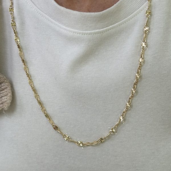 14K CM Altın Kaplama Yaldız Kolye 60 cm