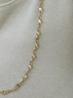 14K CM Altın Kaplama Yaldız Kolye 60 cm - Görsel 2