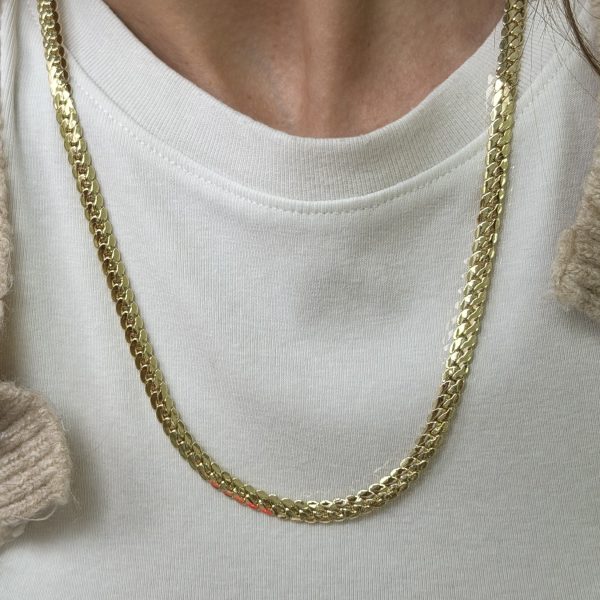 14K CM Altın Kaplama Kalın Sıkarpa 55 cm