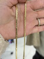 14K CM Altın Kaplama İnce S Kobra Kolye 45 cm - Görsel 2