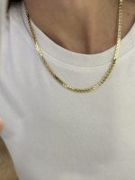 14K CM Altın Kaplama Kalın S Kobra Kolye 45 cm - Görsel 2