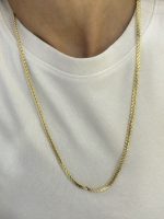 14K CM Altın Kaplama İnce S Kobra Kolye 60 cm
