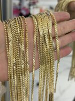 14K CM Altın Kaplama İnce S Kobra Kolye 60 cm - Görsel 2