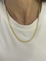 14K CM Altın Kaplama Kalın Yılan  Kolye 45 cm - Görsel 2