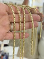 14K CM Altın Kaplama Kalın Yılan  Kolye 45 cm