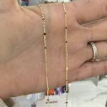 14K CM Altın Kaplama İnce Pul  Kolye 60cm