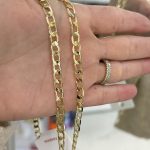 14K CM Altın Kaplama İnce Arpa Kolye 55cm