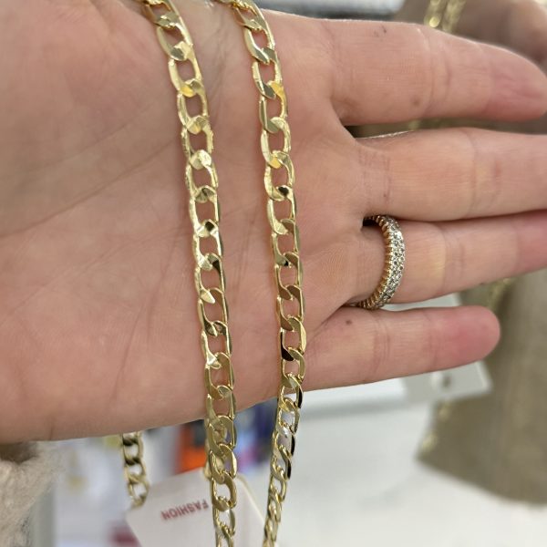 14K CM Altın Kaplama İnce Arpa Kolye 55cm