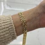 14K CM Altın Kaplama Kalın Hasır Bileklik