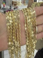 14K CM Altın Kaplama 45 cm Desenli Kolye