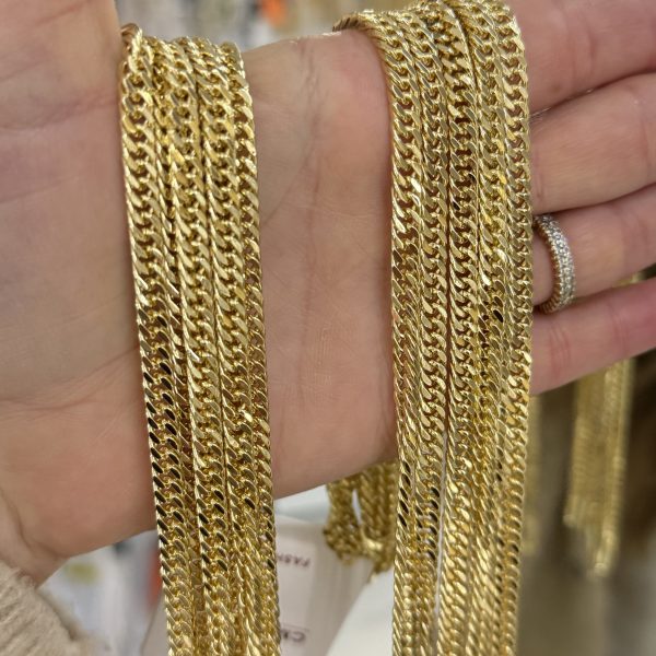 14K CM Altın Kaplama Kalın Kolye