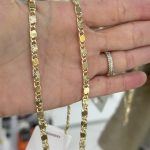 14K CM Altın Kaplama Kalın Yaldızlı Pul 60 cm Kolye