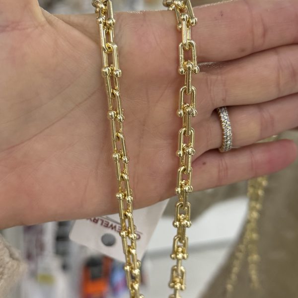 14K CM Altın Kaplama TFY Kolye 55 cm