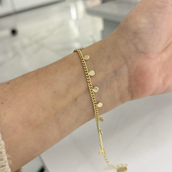 14K CM Altın Kaplama Pullu Bileklik